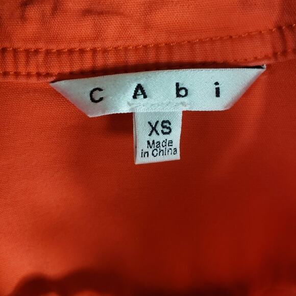 CAbi Jacket Women XS Taylor Utility Ruffle Back Long Sleeve Pockets Style #727 - Picture 7 of 9